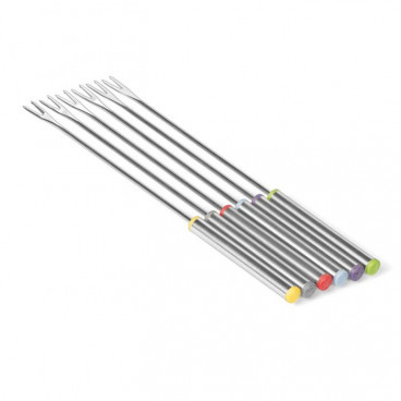 FOURCHETTES À FONDUE EN ACIER INOX 6 PIÈCES