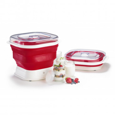 MACHINE À YOGOURT PLIABLE ROUGE